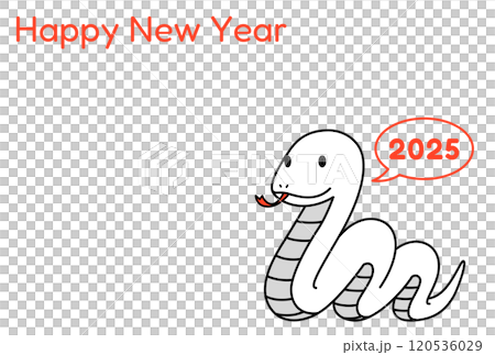 白蛇新年賀卡模板 白蛇新年賀卡模板 120536029