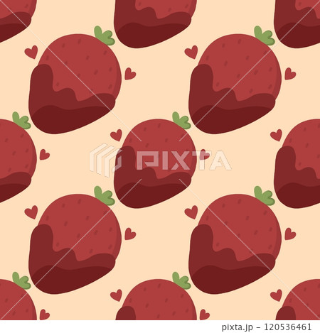Strawberry and strawberry sauce, seamless pattern Strawberry and strawberry sauce, seamless pattern 120536461