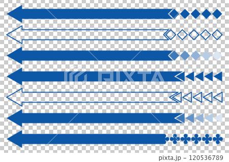 簡單箭頭藍色向量插圖集 8 120536789