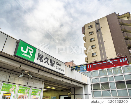 東京23区のJR駅で乗降客数ワースト3位の「尾久駅」駅名表示部(東京都北区) 東京23区のJR駅で乗降客数ワースト3位の「尾久駅」駅名表示部(東京都北区) 120538200