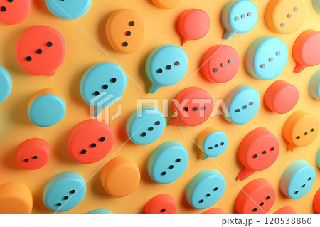 可愛い吹き出しのテクスチャー 120538860