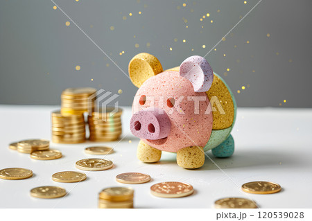 金貨と豚さんの貯金箱-1 120539028