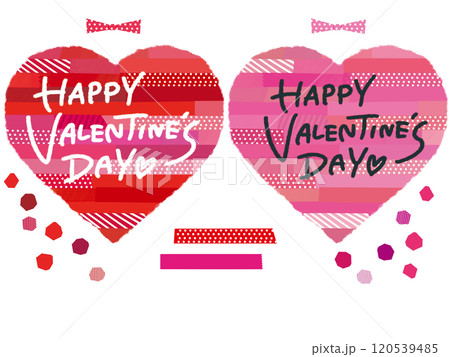 バレンタインハート_赤ピンク2 120539485