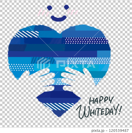 White Day Heart_Blue White Day Heart_Blue 120539487