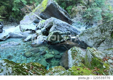 安居渓谷(仁淀ブルー)/【高知県仁淀川町】 安居渓谷(仁淀ブルー)/【高知県仁淀川町】 120539770