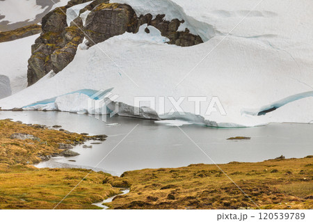 Snowy mountains in Norway Snowy mountains in Norway 120539789