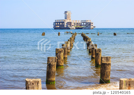 Military army building built by german in Poland. 120540165