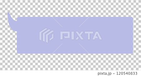 シンプルな横長の吹き出し2（青・線画なし） 120540833