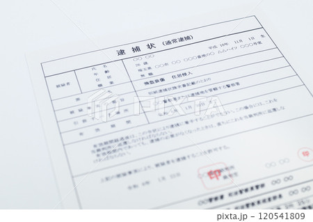 強盗致傷罪の逮捕状(闇バイト) 強盗致傷罪の逮捕状(闇バイト) 120541809