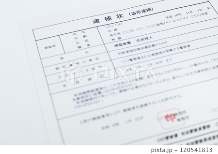 強盗致傷罪の逮捕状(闇バイト) 強盗致傷罪の逮捕状(闇バイト) 120541813