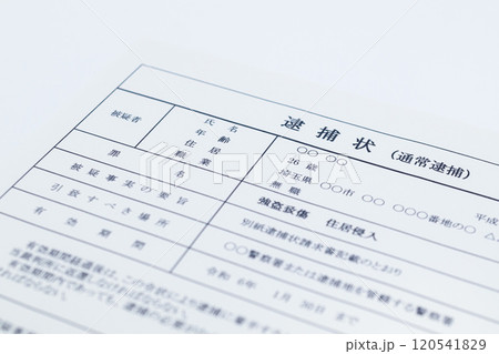 強盗致傷罪の逮捕状(闇バイト) 強盗致傷罪の逮捕状(闇バイト) 120541829