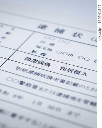 強盗致傷罪の逮捕状（闇バイト） 120541841