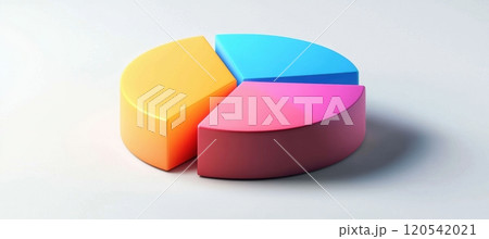 Colorful Pie Chart of Global Mobile App Users by Platform in 2024 for Data Visualization 120542021