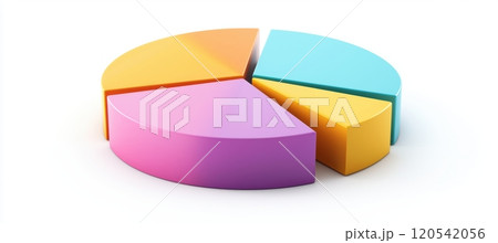 Colorful Pie Chart Illustrating Government Spending Distribution 2024 for Data Visualization 120542056