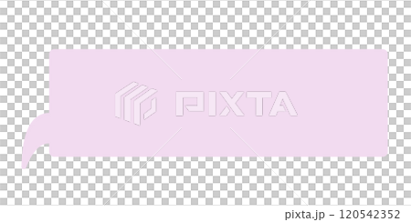Simple horizontal speech bubble 3 (pink, no line drawing) 120542352