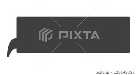 シンプルな横長の吹き出し3(黒・線画なし) シンプルな横長の吹き出し3(黒・線画なし) 120542355