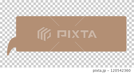 Simple horizontal speech bubble 3 (brown, no line drawing) Simple horizontal speech bubble 3 (brown, no line drawing) 120542360