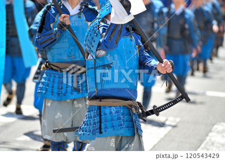関東・小田原北条五代祭り(北條五代祭り)・戦国時代の武者行列、幟を持つ武士・神奈川県小田原市(4) 関東・小田原北条五代祭り(北條五代祭り)・戦国時代の武者行列、幟を持つ武士・神奈川県小田原市(4) 120543429
