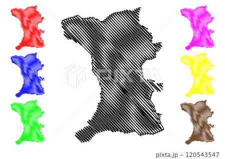 Shirak Province (Republic of Armenia, Administrative divisions of Armenia) map vector illustration, scribble sketch Shirak map 120543547