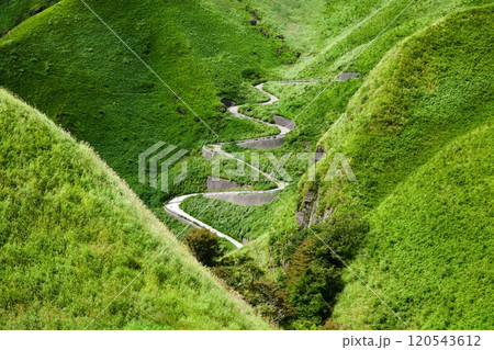 阿蘇にある扇谷展望所から見た絶景 120543612