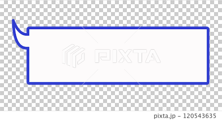 Simple horizontal speech bubble 2 (blue/white) 120543635