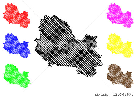 Saint Andrew Parish (Parishes of Jamaica, Surrey County) map vector illustration, scribble sketch St Andrew map 120543676