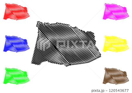 Saint Ann Parish (Parishes of Jamaica, Middlesex County) map vector illustration, scribble sketch St. Ann map 120543677