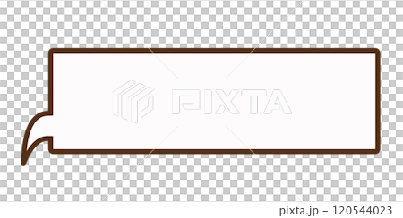 Simple horizontal speech bubble 3 (brown/white) 120544023