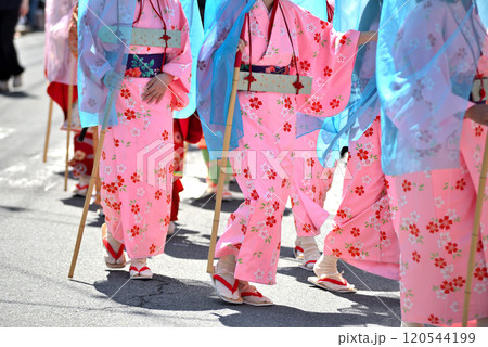 関東・小田原北条五代祭り(北條五代祭り)・戦国時代の武者行列、着物のお姫様・神奈川県小田原市(3) 120544199