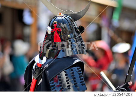 関東・小田原北条五代祭り(北條五代祭り)・戦国時代の武者行列、迫力の戦国武将・神奈川県小田原市(2) 120544207