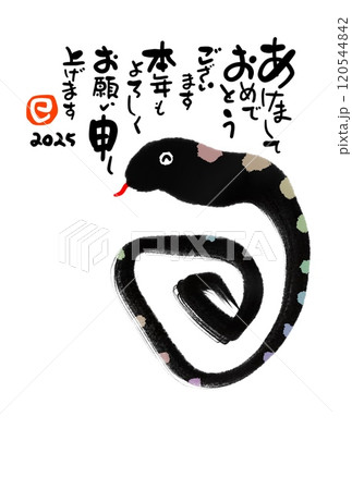 巳年年賀状 巳年年賀状 120544842