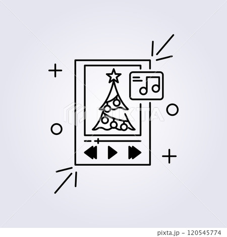 christmas music play list icon illustration vector design christmas music play list icon illustration vector design 120545774