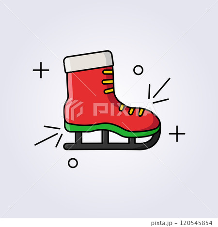 santa ski boots icon vector illustration design 120545854