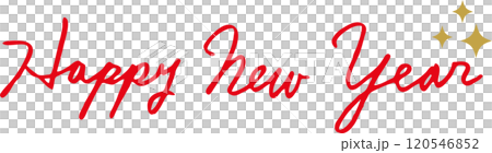 新年快樂手寫字符草書英文新年賀卡 120546852