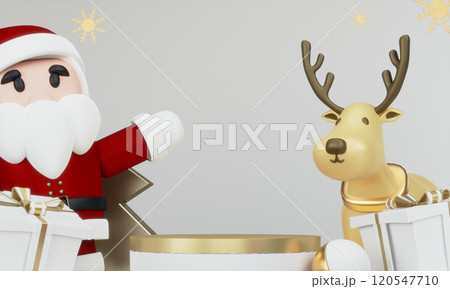 Theme Christmas product display stand minimal .3D rendering 120547710