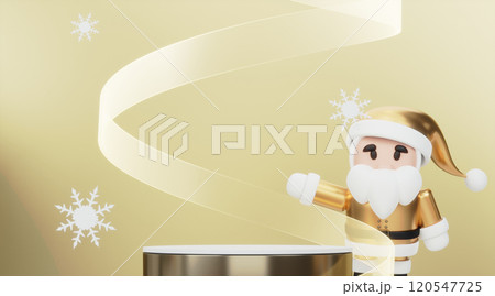 Theme Christmas product display stand minimal .3D rendering 120547725