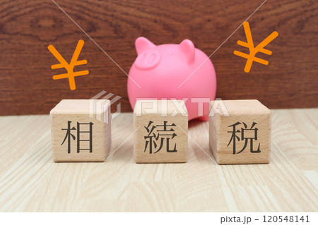 相続税のイメージ　豚の貯金箱 120548141