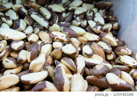 dry healthy food organic nutrition seed market texture isolated snack vegetarian natural brown 120548166