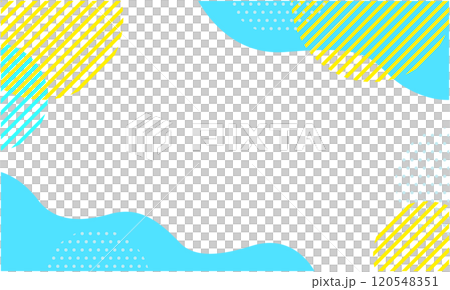 波普幾何圖案背景素材07淺藍色藍色黃色 120548351