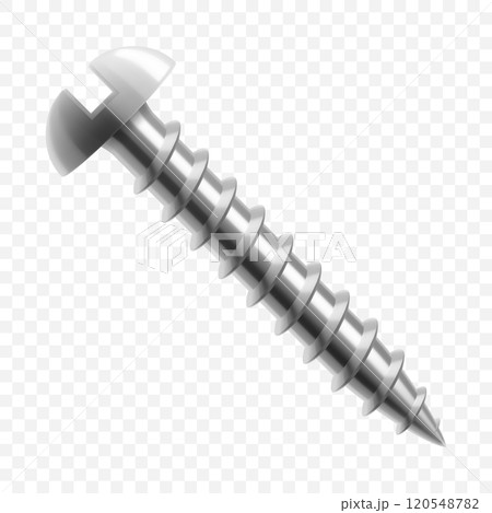Screw isolated on transparent background. Realistic 3d Vector illustration Screw isolated on transparent background. Realistic 3d Vector illustration 120548782