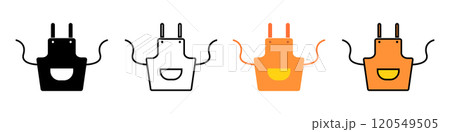エプロンのアイコンセット 120549505