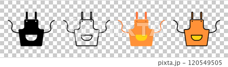 エプロンのアイコンセット 120549505