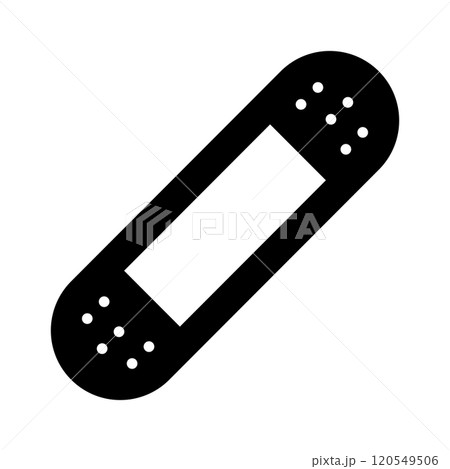 絆創膏のシルエット 120549506