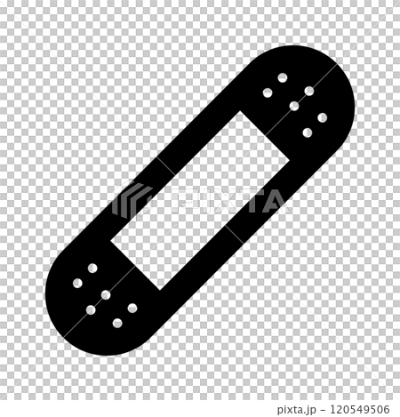 絆創膏のシルエット 120549506