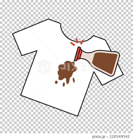 Icon of a T-shirt stained with soy sauce Icon of a T-shirt stained with soy sauce 120549542