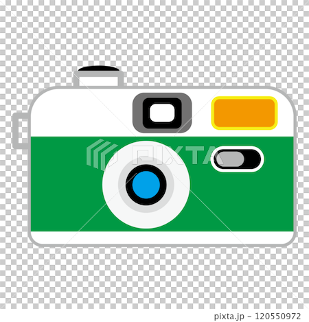Simple and flat retro camera on a white background Simple and flat retro camera on a white background 120550972