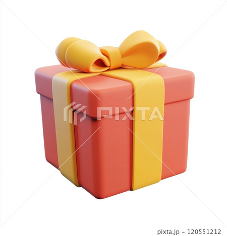 3D Cartoon Gift Isolated on White Background 3D Cartoon Gift Isolated on White Background 120551212
