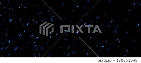 Blue fire sparks, abstract glowing embers, heat sparkles, flying flame cinder. Blue fire sparks, abstract glowing embers, heat sparkles, flying flame cinder. 120551649