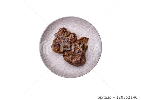 Juicy beef steak grilled with salt, spices and herbs Juicy beef steak grilled with salt, spices and herbs 120552140