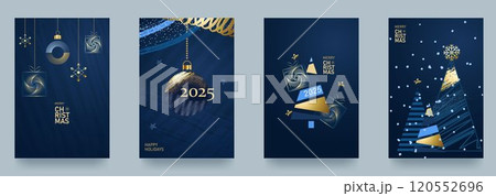 Set of Christmas, New Year greeting cards. Vector illustration concepts for background, greeting card, party invitation card, banner, social media Set of Christmas, New Year greeting cards. Vector illustration concepts for background, greeting card, party invitation card, banner, social media 120552696